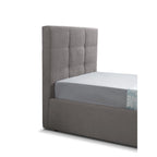 Letto singolo con contenitore tessuto colore tortora Napoli