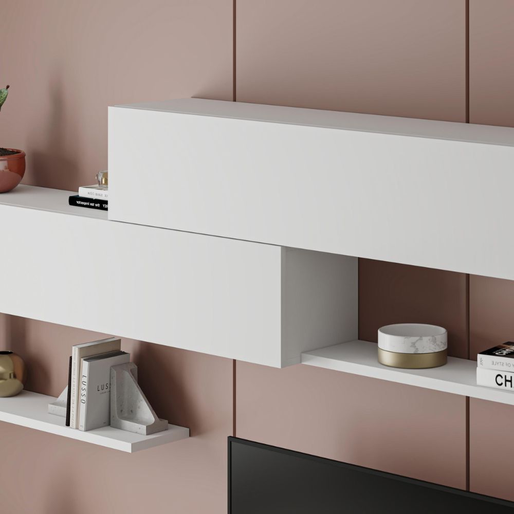 Paroi équipée couleur blanche Kombat 260