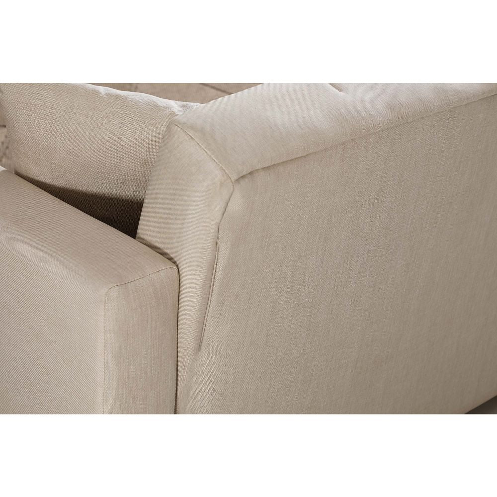 Divano letto con contenitore colore crema 213x81x83H Moon