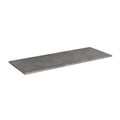 Piano per lavabo bagno rettangolare idrorepellente colore cemento 120x46 cm