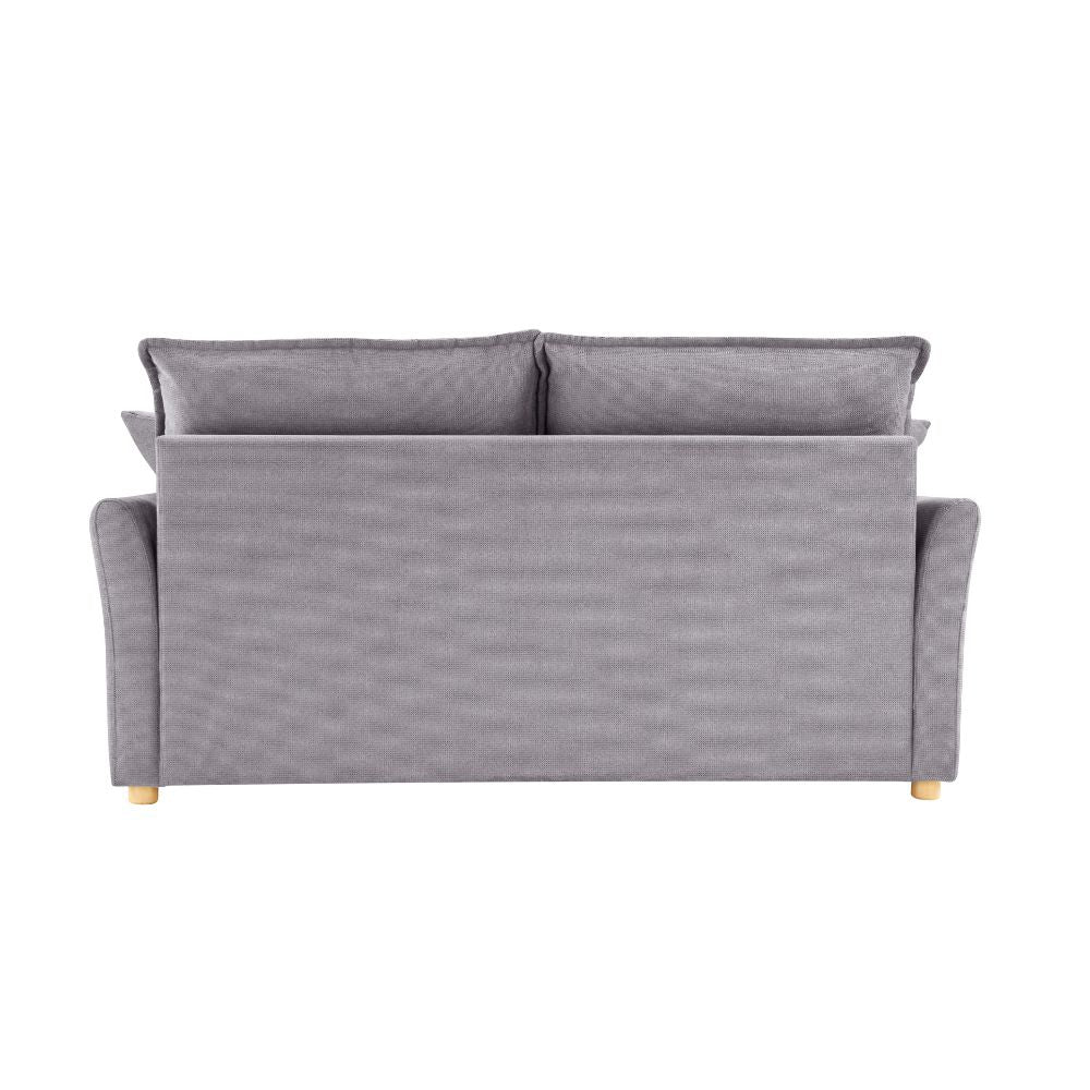 Divano letto 3 posti tessuto grigio 176x93x97H Cassie