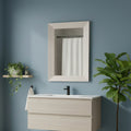 Specchiera rettangolare con cornice larice beige 102x65 cm. Loto