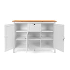 Madia 3 ante e 1 cassetto colore bianco e top artisan rovere 120 cm Bergen57