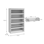 Cassettiera 5 cassetti colore bianco opaco  77.2x42.2x128H Morgan
