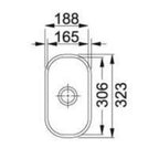 Lavello cucina 1 vasca sottotop inox satinato 18.8x32.3 cm. Franke AMX11016