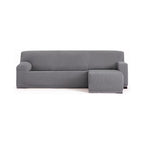 Copridivano elastico 250/310 cm penisola destra grigio bracciolo corto - Troya