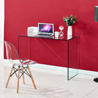 Consolle 120×40 cm in vetro temperato curvato Scarlett