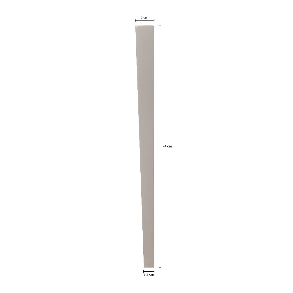 SET 4 PYRAMIDENFÖRMIGE FÜSSE 52X52 H.74MM (FERTIGMAß) ESCHE WEISS