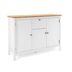 Madia 3 ante e 1 cassetto colore bianco e top artisan rovere 120 cm Bergen57