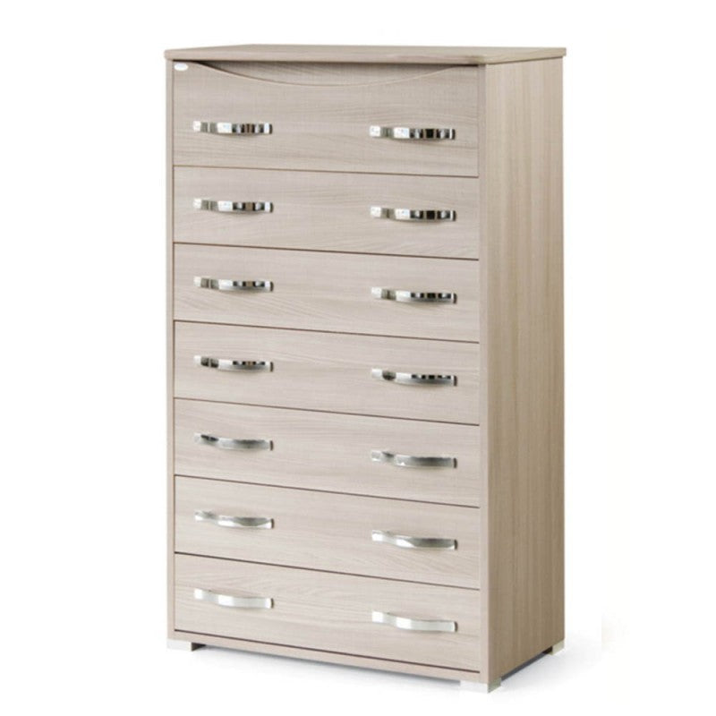 Cassettiera con 7 cassetti colore olmo 76x41x127H cm - Settimino Maxi