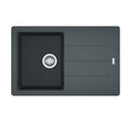 Lavello incasso 1 vasca con gocciolatoio reversibile fragranite grafite BFG611 78x50 cm. Franke
