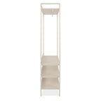 Mobile ingresso con appendiabiti e 4 ripiani colore beige Dhaka41B