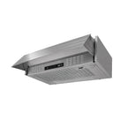 Dunstabzugshaube zum Einbau 60 cm ausziehbar Farbe Aluminium - Samet