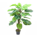 Pianta artificiale Photos foglie verdi e vaso - Altezza 120 cm