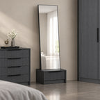 Spiegel mit Schubladenunterschrank anthrazit 54x45x178H cm - Wilmy