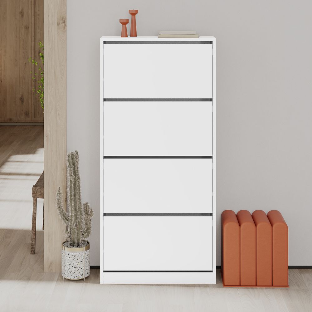 Scarpiera 4 ante a ribalta colore bianco SHC540BI