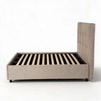 Letto francese contenitore 140x190 tessuto idrorepellente Aragon tortora Ascoli
