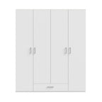 Armoire 4 portes 1 tiroir coloris blanc 177.5x54x210.5H Arcadia