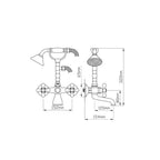 Miscelatore con doccetta colore ottone antico - Lecce Classic