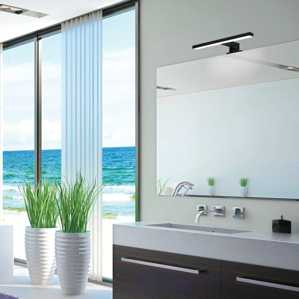 Lampada LED per bagno colore nera 300 mm 5W - Kyra