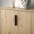 Mobile multiuso scarpiera 2 ante con 5 ripiani colore rovere 69x34x120H Lucio