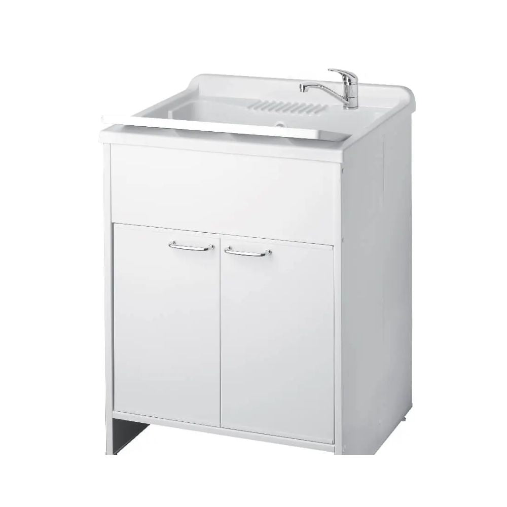 Meuble lavoir en PVC blanc 60x50x85H cm - Laden