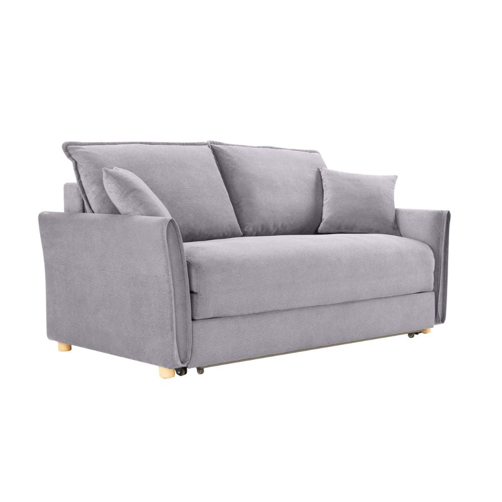 Divano letto 3 posti tessuto grigio 176x93x97H Cassie