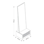 Spiegel mit Schubladenunterschrank anthrazit 54x45x178H cm - Wilmy