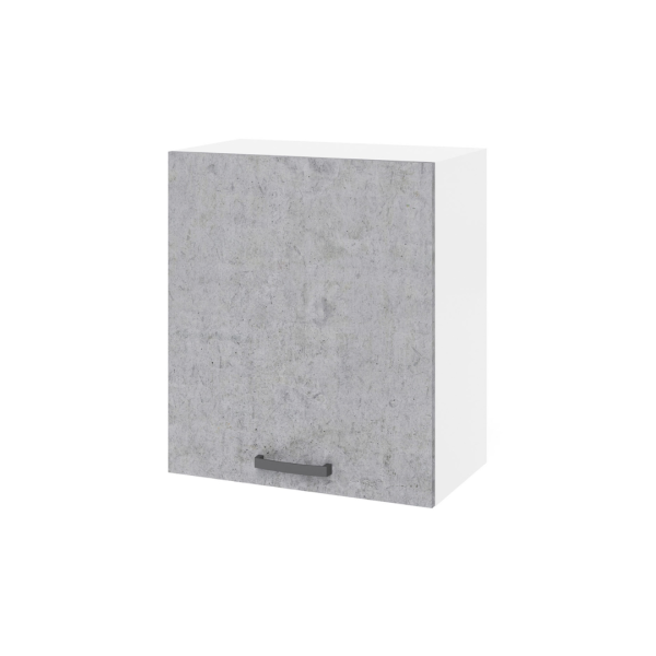 Meuble haut de cuisine avec porte couleur ciment 60x32x72H cm