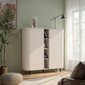 Mobile contenitore 2 ante e 4 vani a giorno cashmere 150x43x154 cm push pull Marini