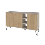 Madia 3 ante 142x35,5x83h colore sandstone e rovere Clara