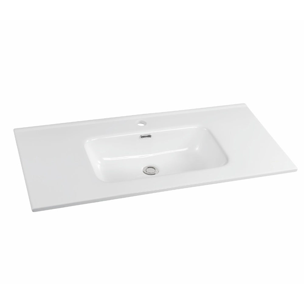 LAVABO BULNES100 101*46*18 CM EN CÉRAMIQUE BLANC BRILLANT