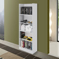 Bücherregal mit 5 Ablagen, Esche weiß, 64x180H cm – Alessia