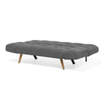 Schlafsofa mit verstellbaren Armlehnen grau 181 cm - Dube