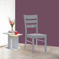 Set 2 sedie in legno colore grigio con schienale a tre fasce - Lisa