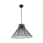 Lampada a sospensione 100h filo metallico colore nero Panama