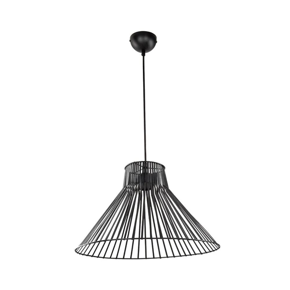 Lampada a sospensione 100h filo metallico colore nero Panama