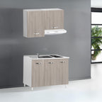 Cucina monoblocco completa colore olmo 120 cm - Sara