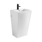 Rechteckiges Standwaschbecken aus weißer Keramik 53x46,5x86,5 LAV303
