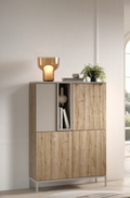 Mobile contenitore 4 ante colore cashmere e rovere cadiz 110x43x150H Brando