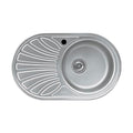 Évier encastrable ovale 1 bac et égouttoir gauche 78x48 cm - Smeg LMEL77S inox