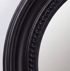 Specchio decorativo rotondo da parete 45x45 cm nero con bordo interno perlinato MR512