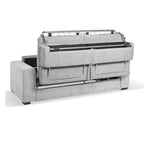 Canapé convertible 3 places en tissu gris clair 205 cm - Crien