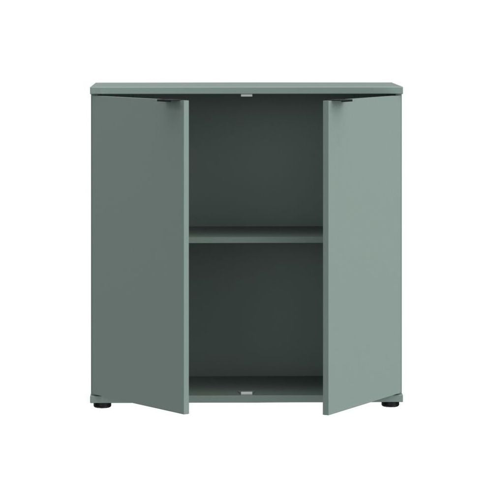 GNMK221-U59 MEHRZWECK-UNTERSCHRANK SEGNO MIT ZWEI TÜREN, SALBEIGRÜN, L80CM