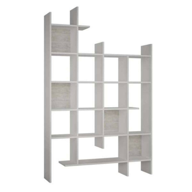 Libreria 6 ripiani 122x25.5x188H colore bianco Manco