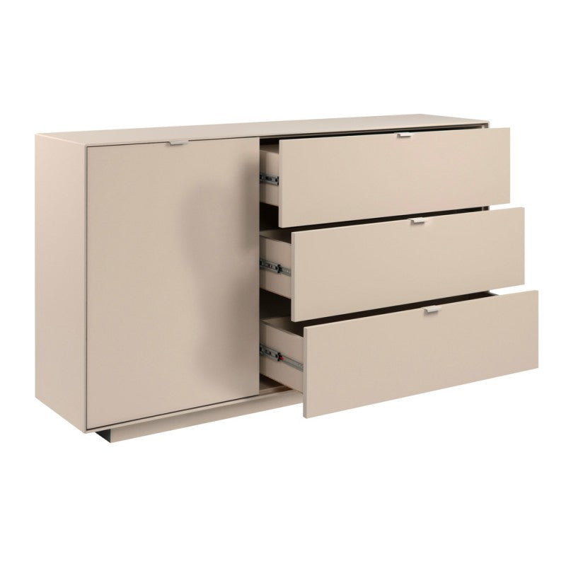 Madia con anta e 3 cassetti colore cashmere 160 cm Sivas51A