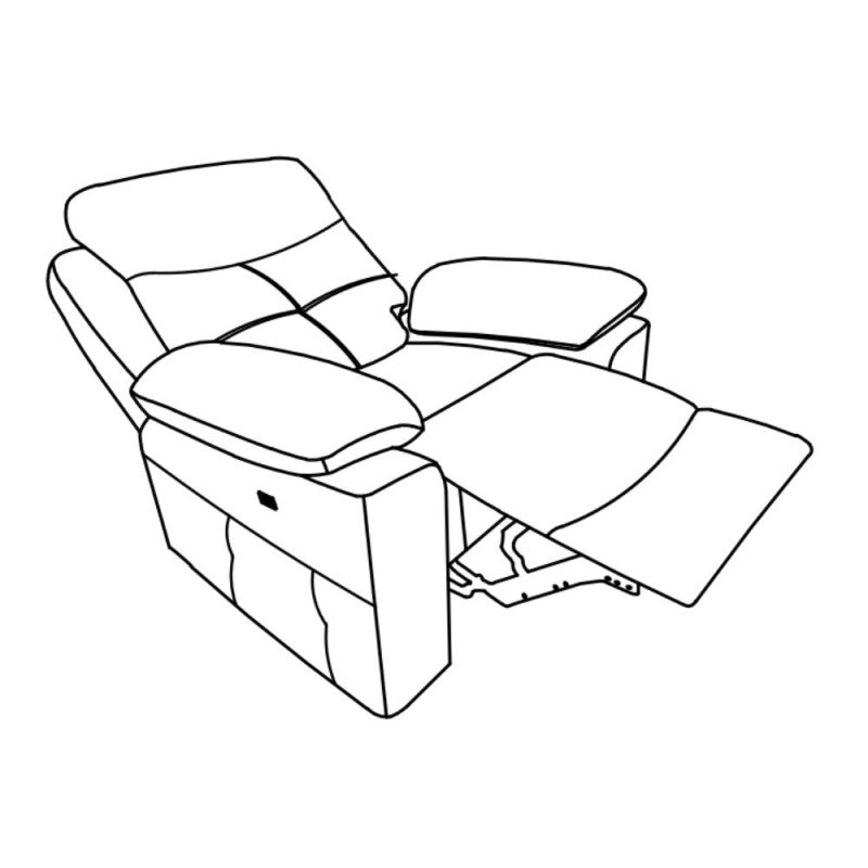 Fauteuil relax électrique en tissu gris foncé Kayde