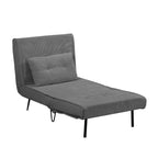 Fauteuil-lit sans accoudoirs couleur gris foncé Quartz