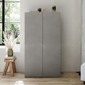 Scarpiera con 5 ripiani e 2 ante 63x35x114H colore ghisa e pietra Brex