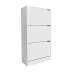 Schuhkipper 3 Klappen Doppelfach 63x24x115H weiß Manolo
